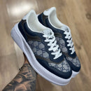 Sneaker Monograma Premium Azul & Branco